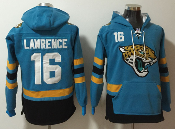 Men's Jacksonville Jaguars #16 Trevor Lawrence Teal Ageless Must-Have Lace-Up Pullover Hoodie Men's Jacksonville Jaguars #16 Trevor Lawrence Teal Ageless Must-Have Lace-Up Pullover Hoodie